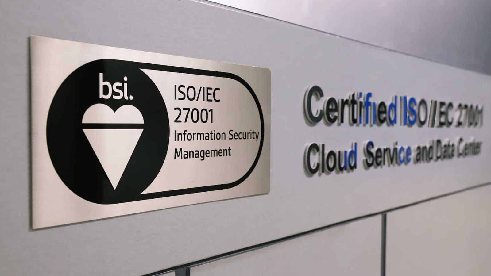 colocation และ dedicated service ที่ได้มาตราฐาน ISO 27001:2013