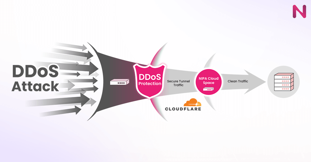 โครงสร้างการทำงานของ ‘DDoS Protected IP’